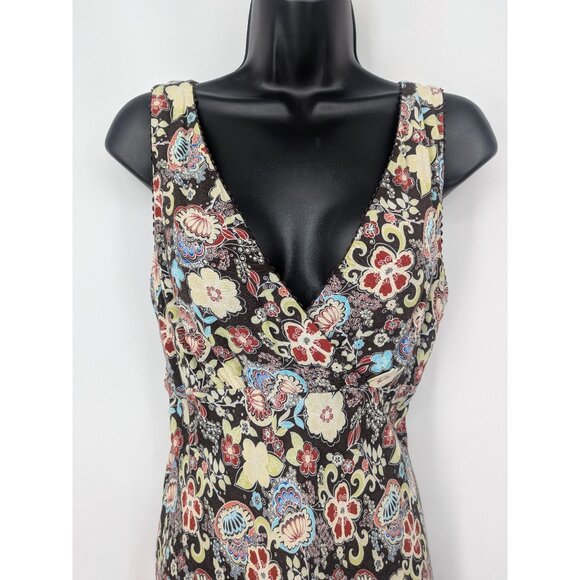 Vintage Loft Women Midi Dress Size 6 Babydoll Floral Cottage Fairy Y2K Romantic - Picture 4 of 10